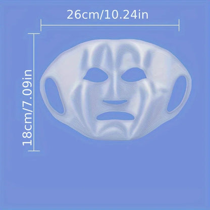 Silicone Mask Cover — Ear-Mounted Reusable Facial Care Tool for Moisturizing & Essence Absorption