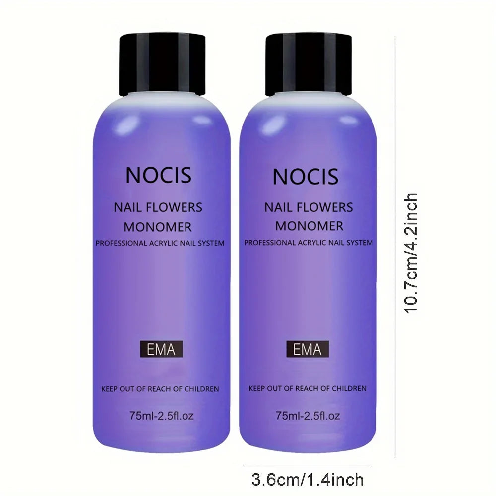 75ml Professional Acrylic Nail Monomer - Unscented Liquid for Nail Extensions & Salon Quality Manicure System