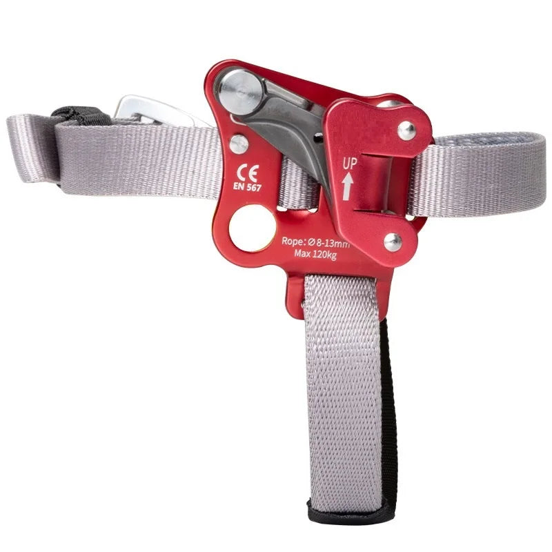 Outdoor SRT Foot Ascender with Pedal Belt – Left/Right Rock Climbing Anti-Fall Rope Riser Gear