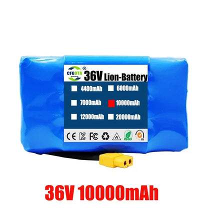 Genuine 36V 12Ah 10S2P Lithium-Ion Battery Pack — Rechargeable Battery for Electric Scooter, Hoverboard & Unicycle