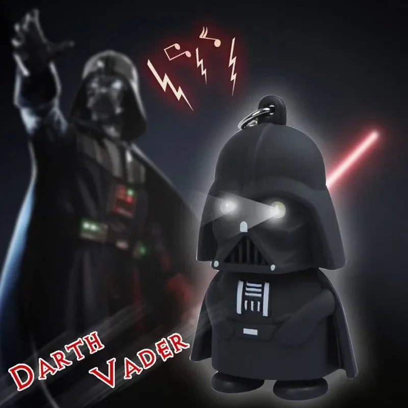 LED Sound Light Darth Vader Keychain – Mini Figurine Gift for Star Wars Fans