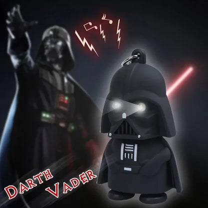 LED Sound Light Darth Vader Keychain – Mini Figurine Gift for Star Wars Fans