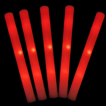 30 Pcs LED Foam Glow Sticks – White Light Flashing Cheer Batons for Wedding & Party Supplies, Glow in the Dark