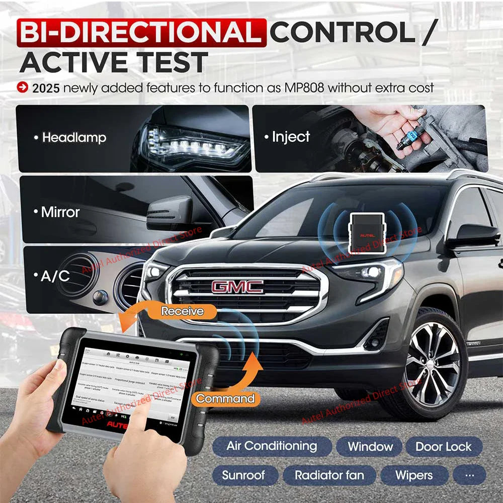 Autel MaxiCOM MK808BT PRO OBD2 Scanner – Bluetooth Car Diagnostic Code Reader, PK MK808KBT/MK808S