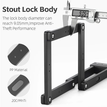 WEST BIKING Foldable Bike Lock – Heavy Duty Anti-Theft Chain Cable Padlock with 3 Keys for Bicycle & Motorcycle Security
