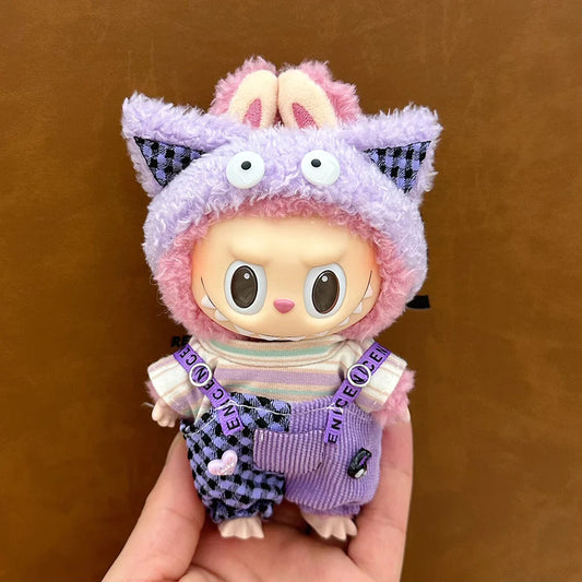 Plush Doll Clothing Set — Trendy Outfit Accessories for Labubu Dolls, Perfect Girl Gift