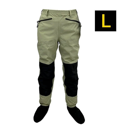 3 Layer Breathable Waterproof Fly Fishing Waist Waders – Stockingfoot High Pant Waders for Duck Hunting & Wading