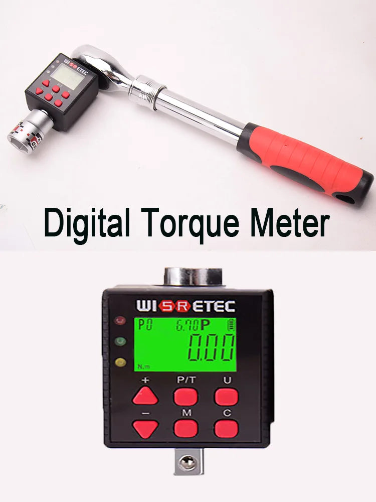 Digital Torque Wrench Meter 0.1-340 N·m Adjustable Electronic Torque Meter Adapter for Professional Repairs
