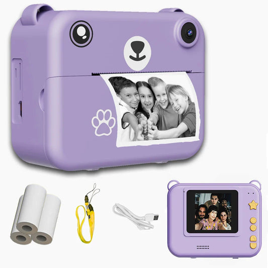 Digital Children’s Camera – 1080P HD Video Recorder, Instant Print Photos, Mini Thermal Printer, Educational Birthday Gift