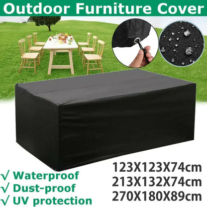 Waterproof Terrace Patio Furniture Cover - 210D Protective Cover Suitable for Outdoor Sofa Set