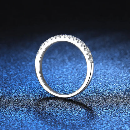 100% Pass Diamond Tester Pen & Moissanite Ring – Matching 925 Sterling Silver Wedding Band for Women