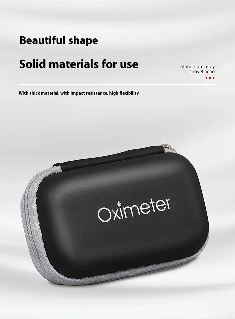 JUSTLANG Oximeter Storage Box – Tool Bag Pouch for Travel Essentials, Protective Kit with Organized Layout