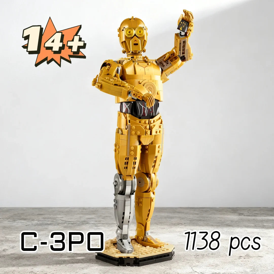 1138PCS UCS Star Battle C-3PO Robot Building Block – Union Assemble Puzzle Model Toy, Birthday & Christmas Gift