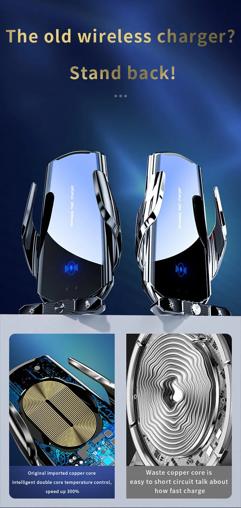 Car Magnetic Cell Phone Holder & Wireless Charger - 360° Rotatable Mount for iPhone 14, Xiaomi, GPS Support