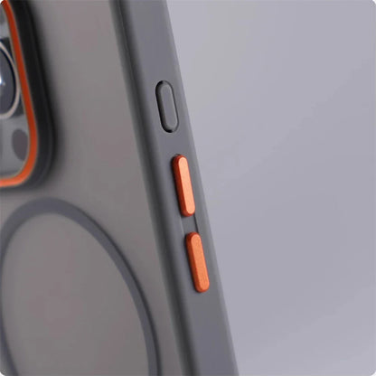 Luxury Matte Translucent MagSafe Case — Shockproof Wireless Charging Cover for iPhone 12–17 Pro/Max/Plus