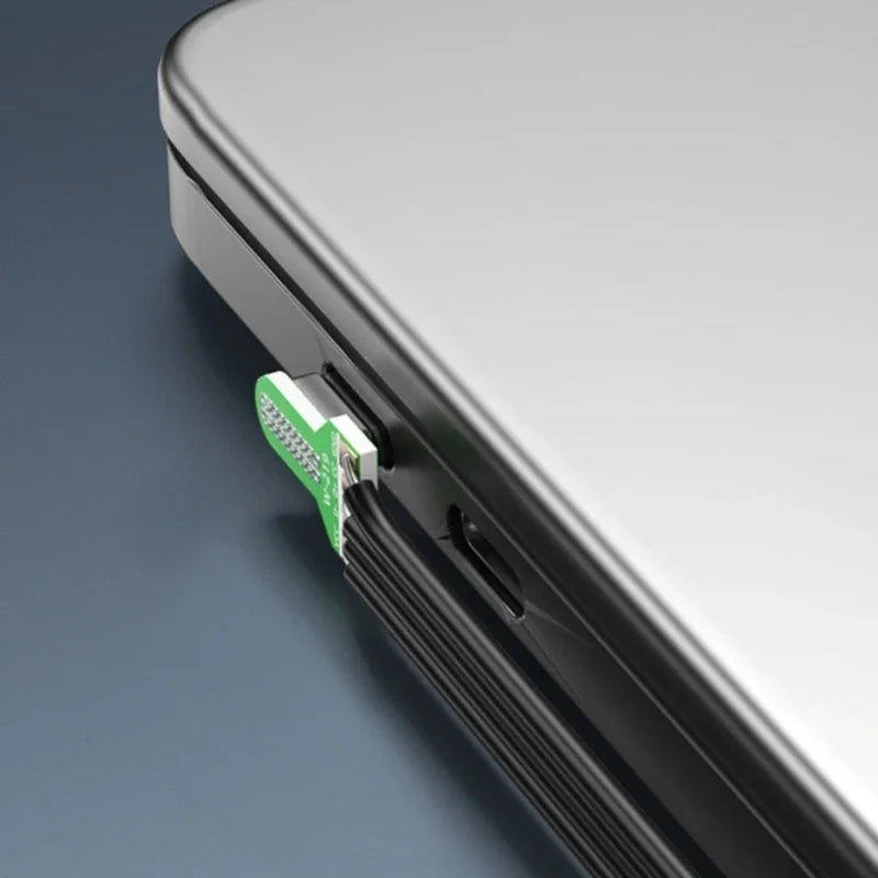 Flexible Flat Silicone USB-C to USB-C Cable – Left/Right Angled, 60W Fast Charging, 480Mbps Data Transfer for Camera & Phones