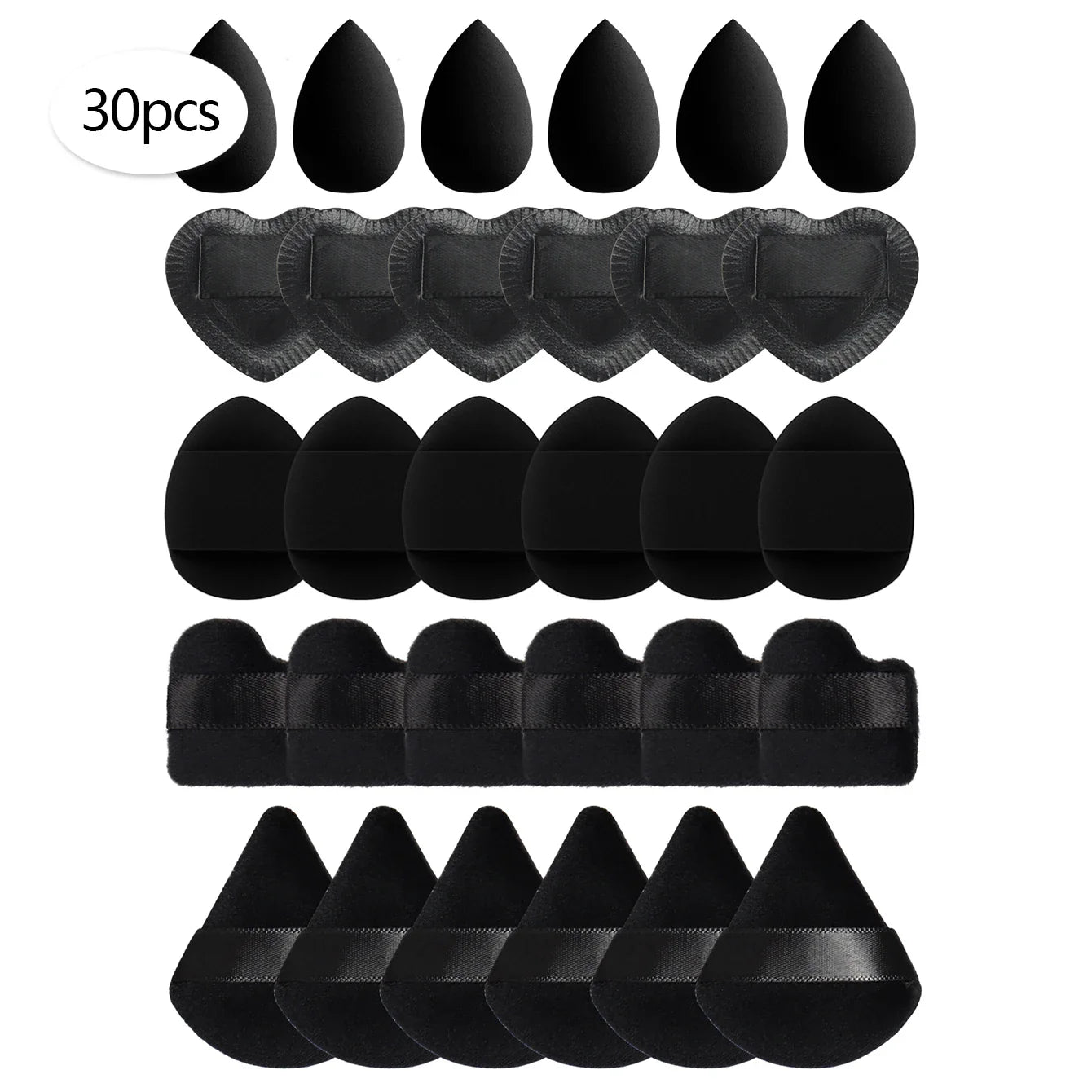 15/30/60 Mini Makeup Sponges – Beauty Powder Puff for Concealer, Liquid Foundation & Face Cosmetics