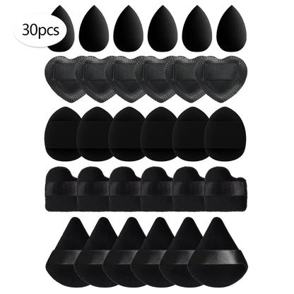 15/30/60 Mini Makeup Sponges – Beauty Powder Puff for Concealer, Liquid Foundation & Face Cosmetics