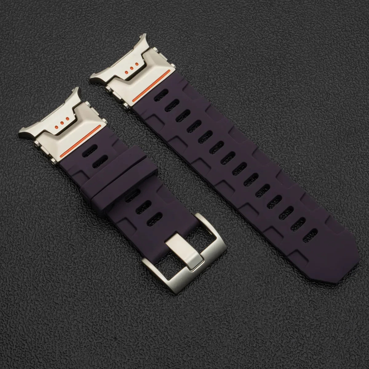 Soft Silicone Luxury Sport Strap for Samsung Galaxy Watch Ultra 47mm — No-Gap Curved End Band for Men