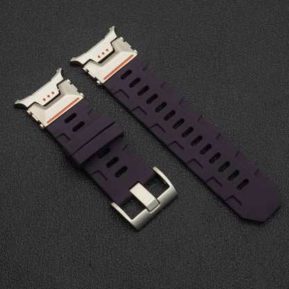 Soft Silicone Luxury Sport Strap for Samsung Galaxy Watch Ultra 47mm — No-Gap Curved End Band for Men