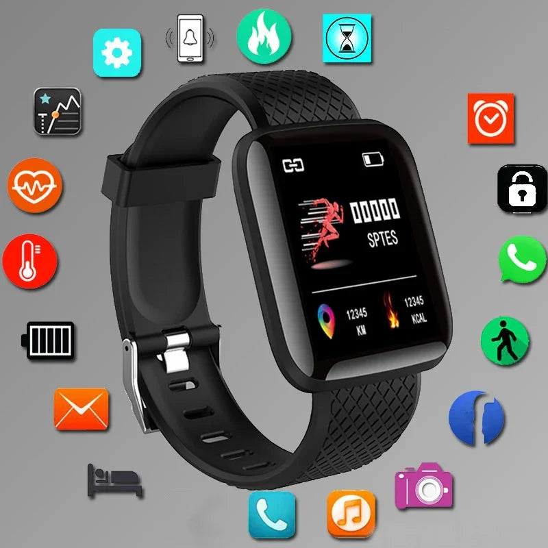 Smartwatch for Men & Women – Fitness Monitor, Message Alerts, Compatible with Xiaomi & Huawei, Perfect Birthday Gift
