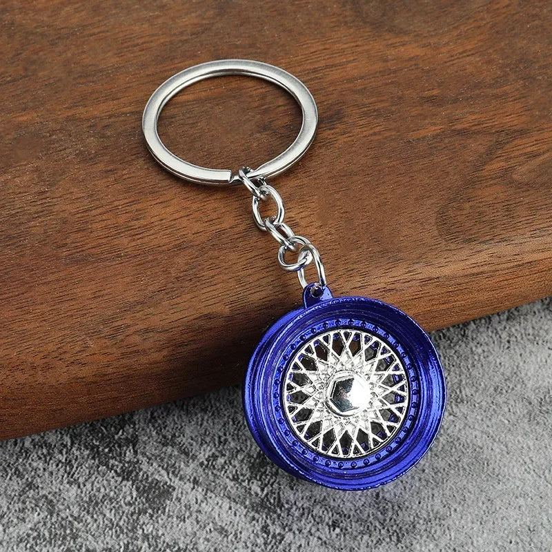 Creative Gear Head Keychain – Speed Gearbox & Turbo Hub Brake Disc Pendant for Car Keys, Shock Absorber Keyring