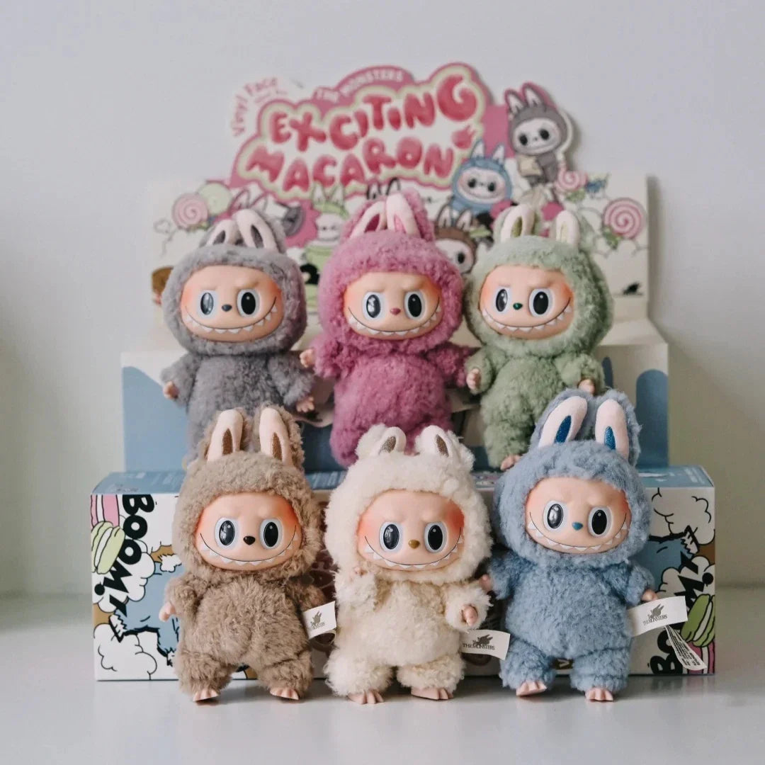 12pcs Mini Labubu V1 & V2 “Have A Sit” Figures – Cute Flocking Doll Collection & Decor Accessories