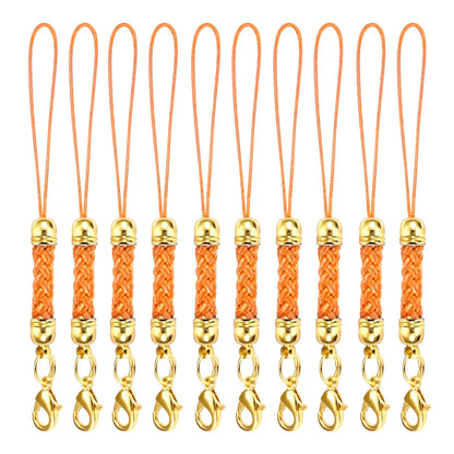 10Pcs Lanyard Strap Set - Lobster Clasp Rope Keychain Hooks Mobile Charms & Key Ring Accessories