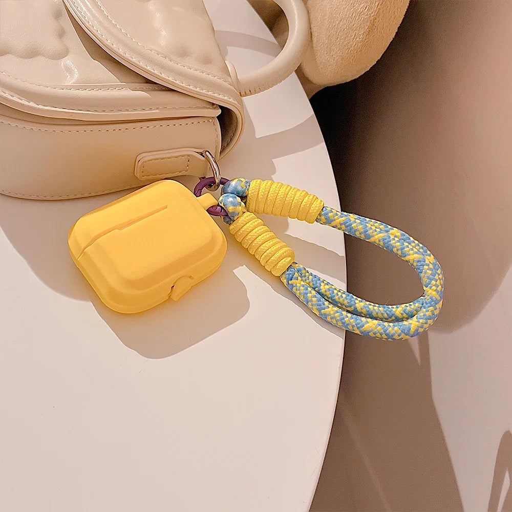 Luxury Soft Silicone Case for Airpods Pro 2 3 1: Wireless Earphone Protective Cover with Anti-Lost Lanyard - Headphone Accessories