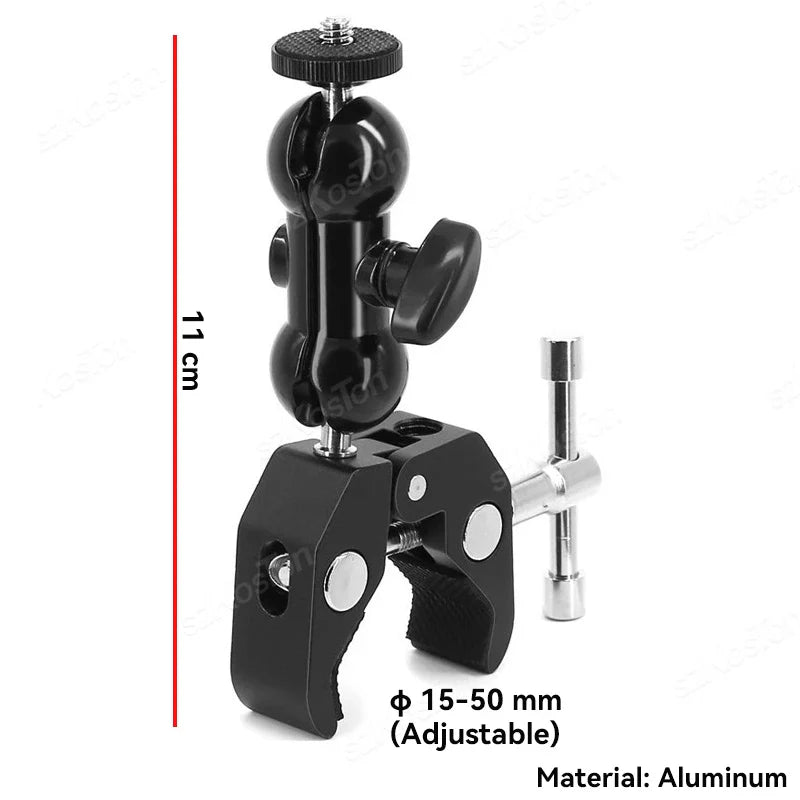 Selfie Stick Monopod Handlebar Mount – Compatible with Insta360 X4/X3/X2, GoPro 8-13 & DJI for Bicycle & Motorcycle