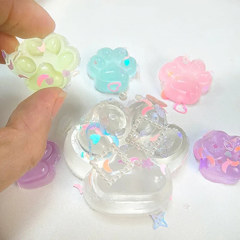 Luminous Cat Paw Hamster Squishy Toy – Stress Relief, Antistress & Decompression Squeeze Toy for Kids and Adults