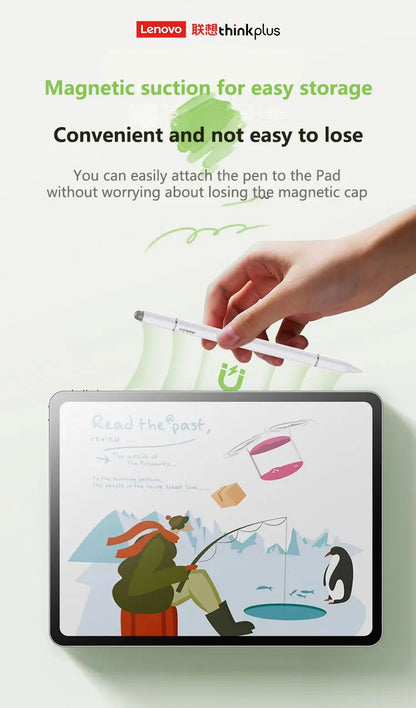 Lenovo Universal Stylus with 3 Pen Tips – Compatible with Android, iOS, iPad, Apple Pencil, Huawei, Xiaomi & Samsung Tablets