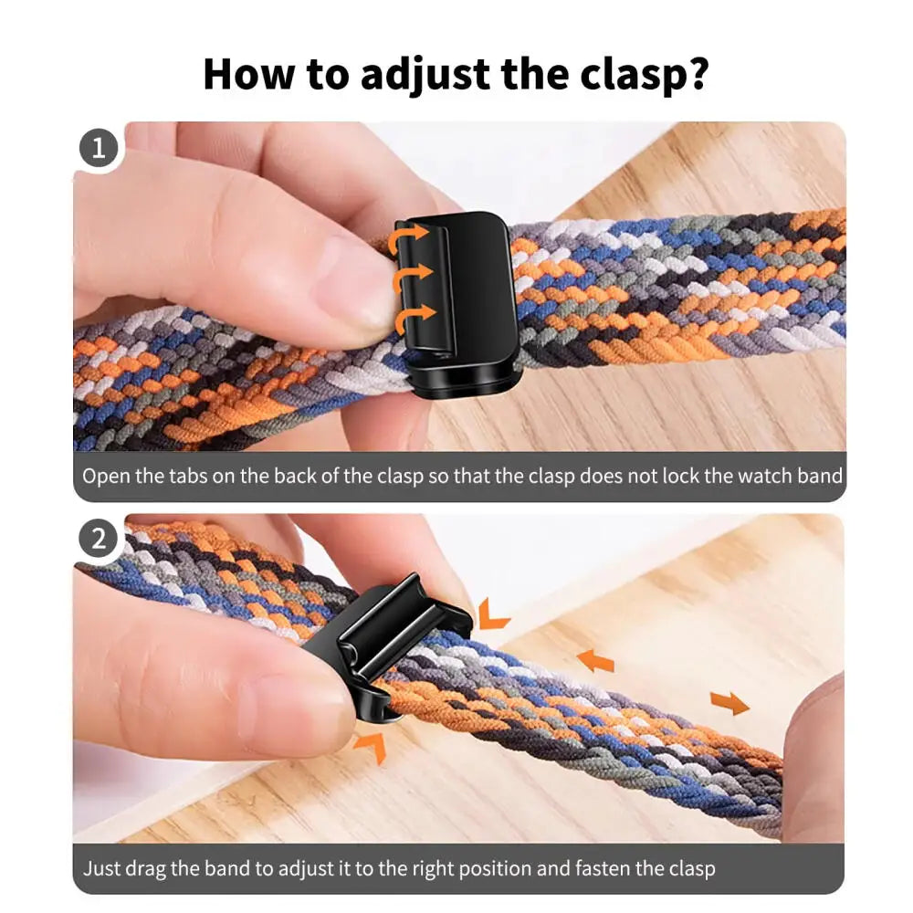 22mm Braided Nylon Watch Band – Loop Sport Strap for OnePlus Watch 3/2, OPPO Watch X/X2/4 Pro & 46mm Smartwatch Bracelet