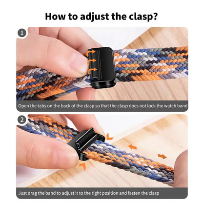 22mm Braided Nylon Watch Band – Loop Sport Strap for OnePlus Watch 3/2, OPPO Watch X/X2/4 Pro & 46mm Smartwatch Bracelet