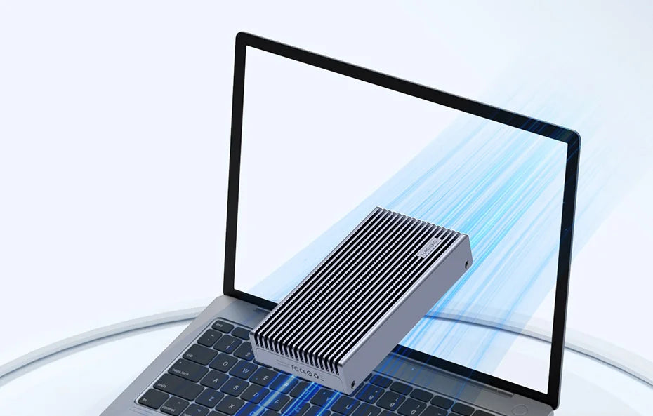 Hagibis 40Gbps USB4 M.2 NVMe SSD Enclosure – LED Display with USB4 Cable for Thunderbolt 4/3 & USB 3.2/3.1/3.0 B+M M-Key SSD Case