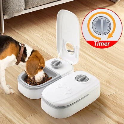 Pet Automatic Timing Feeder – 350ML Large Capacity Dry & Wet Food Dispenser