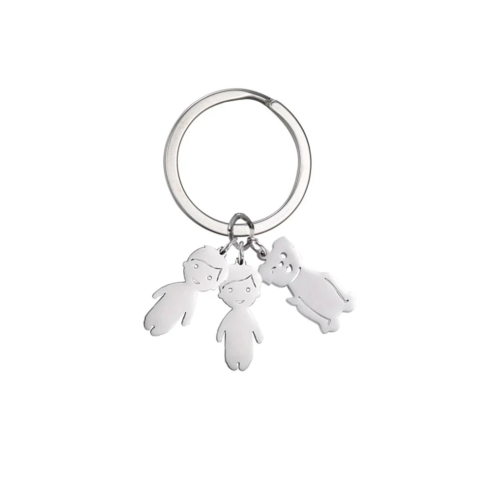 Personalized Kids & Family Keychain – Custom Name Key Chain for Mother’s Day, Couples, Boys, Girls, Pets, Mom, Dad, Baby Gift