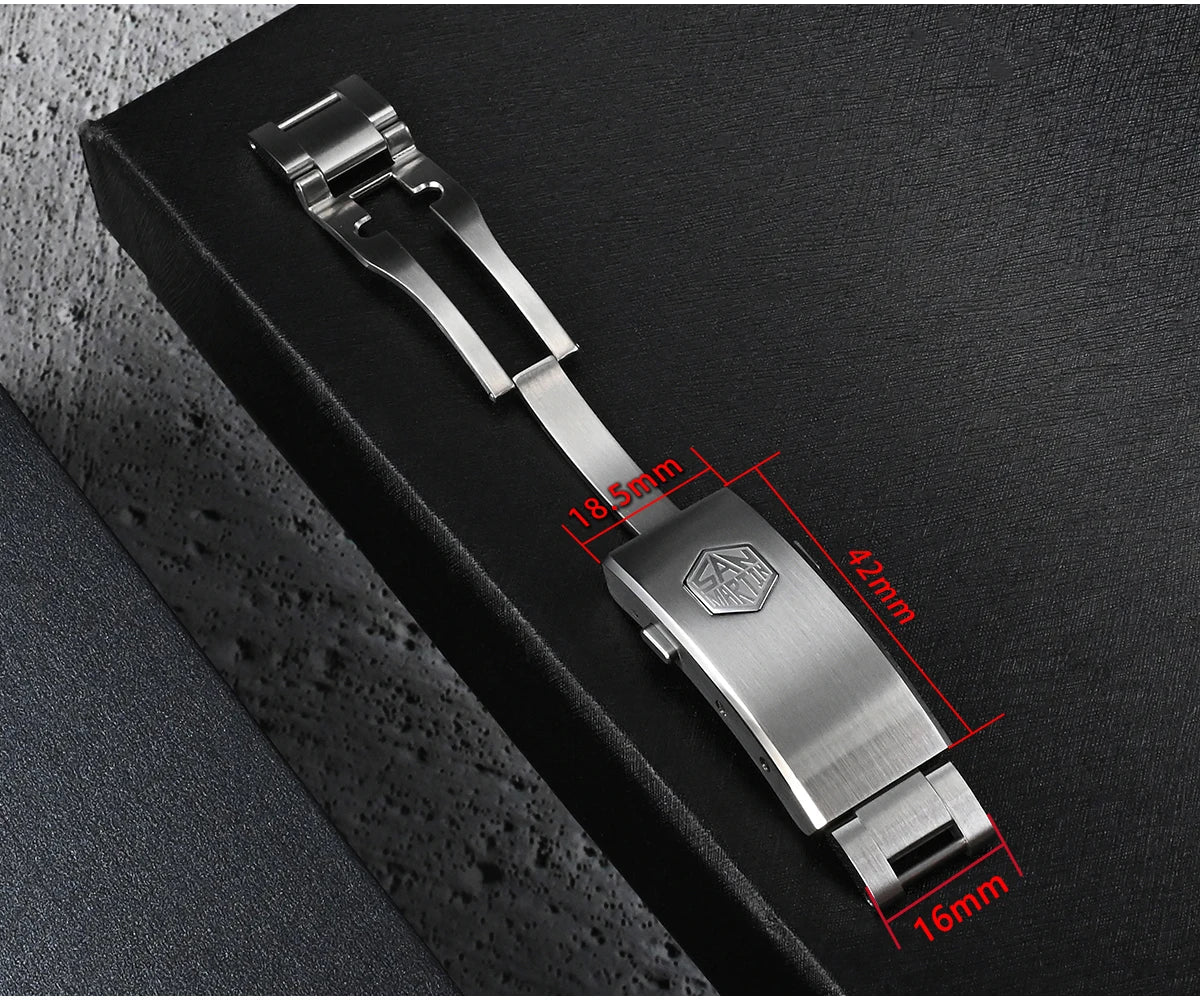 San Martin Fly Adjustable Clasp — 16mm Watch Bracelet Buckle Folding Clasp (Non-Universal)