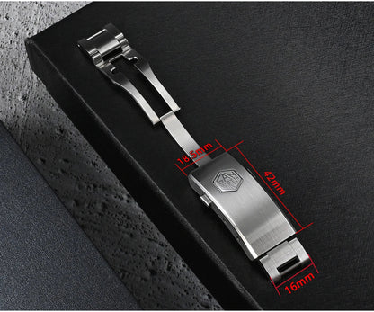 San Martin Fly Adjustable Clasp — 16mm Watch Bracelet Buckle Folding Clasp (Non-Universal)