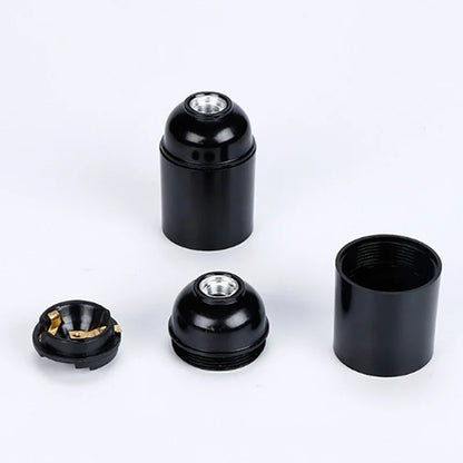 E27 Self-Locking Bakelite Lamp Holder - LED Light Bulb Socket with E14 Cap for Floor & Table Lamps