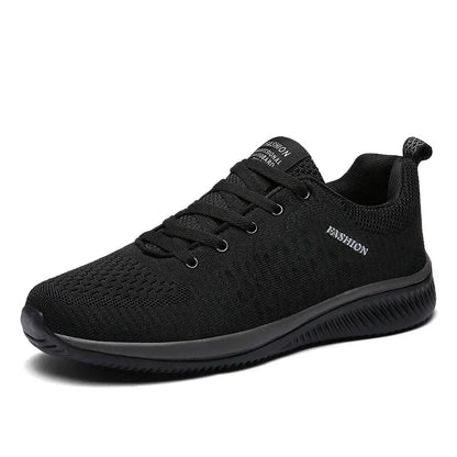 MAEDEF Athletic Shoes for Men – Black Knit Sneakers, Breathable Casual Running, Walking & Gym Shoes for Men & Women