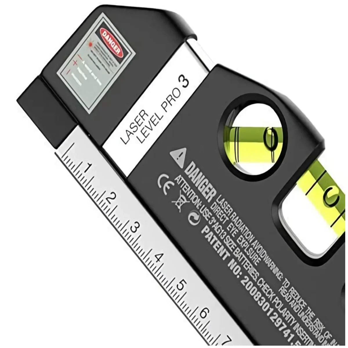 Multipurpose Line Laser Leveler Tool - Cross Line Lasers with 8FT 2.5M Standard Measure Tape and Metric Rulers
