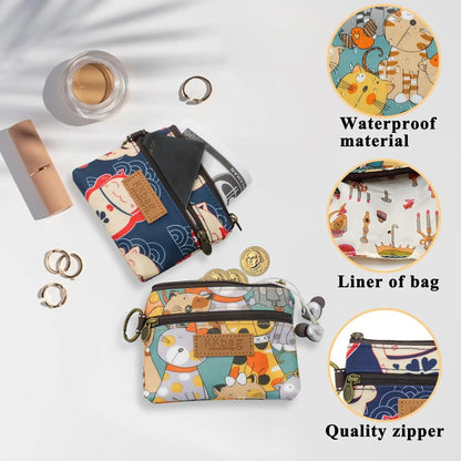 Cute Animal Zipper Wallet - Cartoon Coin Purse, Lightweight Money Bag, Key & Card Holder for Women and Students