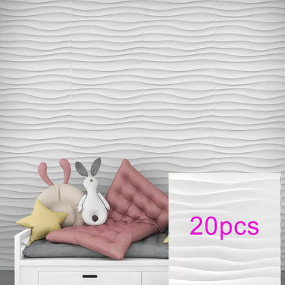KUUJOJO 3D Textured Wall Panels – Indoor Wall Decoration for Living Room, Bedroom, Hotel, Office, Tape