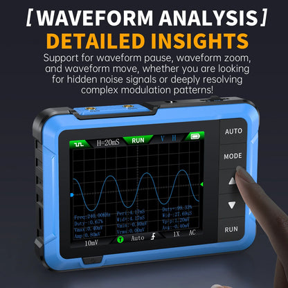 FNIRSI DSO510 DSO152 DSO153 Mini Handheld Oscilloscope - 2-in-1 Digital Scope 48MS/s 10MHz for Electronic Repair
