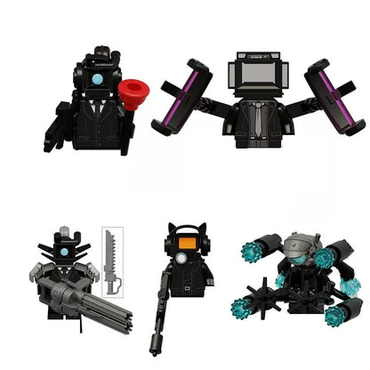 2025 KDL844 Toilet Man Mini Puzzle – Cartoon Bricks Action Figure Building Blocks Toy Gift