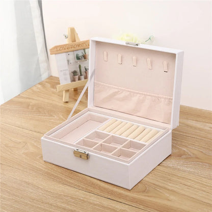 Large Capacity Jewelry Storage Box – Multi-Compartment Organizer for Rings, Necklaces & Earrings
