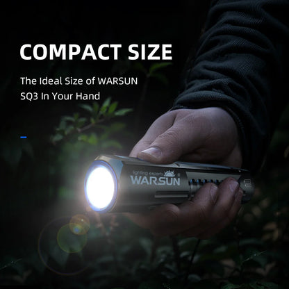 Warsun Powerful LED Flashlight – Rechargeable Magnet Torch with 8 Modes, Portable Lantern for Camping & Hiking