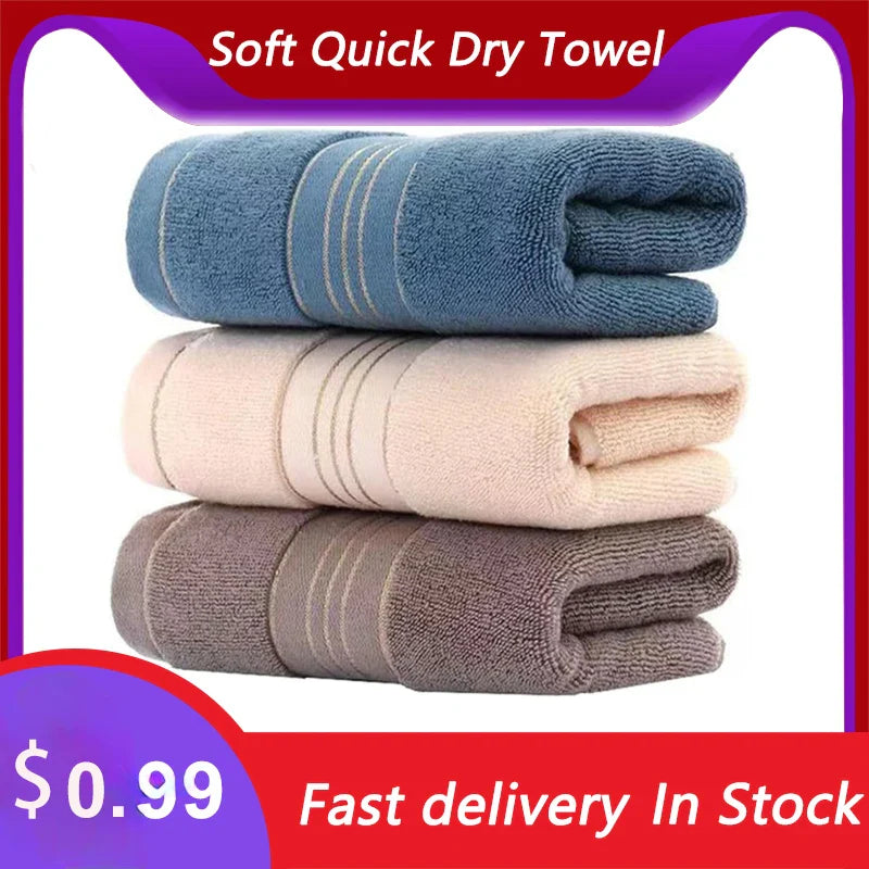 Thickened Pure Cotton Quick-Dry Absorbent Face Towel – Soft Hand Towel for Gym, Hotel & Home Bathroom
