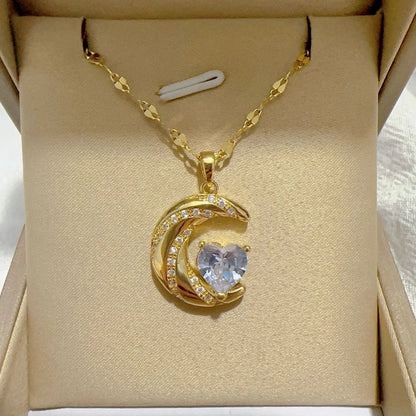 Heart Pendant Necklace - Elegant Hollow Design Jewelry Gift for Mother’s Day, Best Friends & Special Occasions